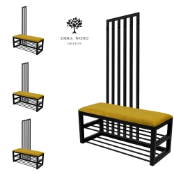 Ławka Tapicerowana Strong 07 z Wieszakiem - Styl Industrialny Model: LGM-415