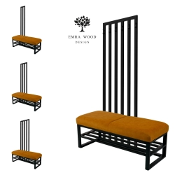 Ławka Tapicerowana Hold Me 09 z Wieszakiem - Styl Industrialny Model: LGM-560