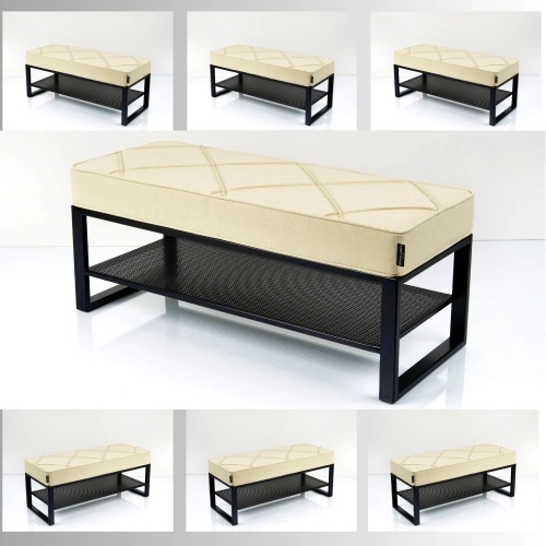 Ławka Tapicerowana Industrialna Hamilton 2802 LGM-437 Rozmiary od 45 cm do 200 cm