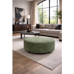 Pufa MONTE – Luksusowa Okrągła Pufa Welurowa do Salonu i Strefy Lounge