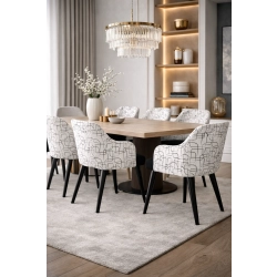 Krzesło tapicerowane DELUXE KR-9 Tkanina Kwadraty 01 Wonder Velvet