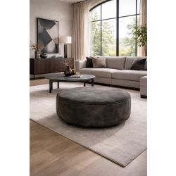 Pufa MONTE – Luksusowa Okrągła Pufa Welurowa do Salonu i Strefy Lounge