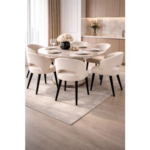 Krzesło tapicerowane DELUXE KR-8 Tkanina Piano 01