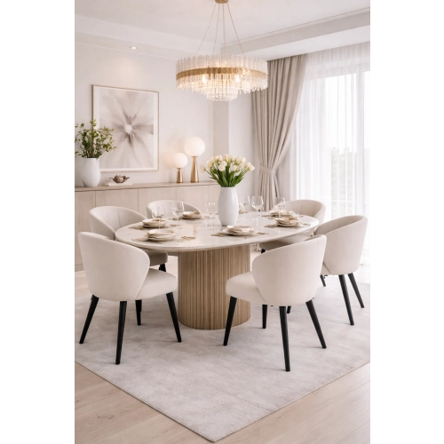 Krzesło tapicerowane DELUXE KR-136 Tkanina Dream Velvet 202.02