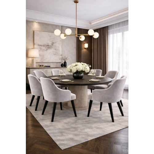 Krzesło tapicerowane DELUXE KR-9 Tkanina Hold Me 32