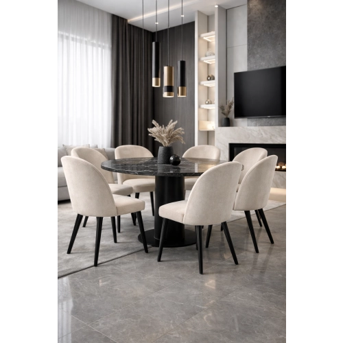 Krzesło tapicerowane DELUXE KR-2 Tkanina LEO 03