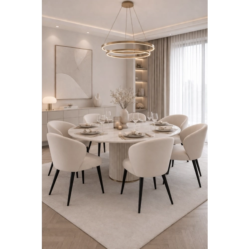 Krzesło tapicerowane DELUXE KR-136 Tkanina Dream Velvet 202.02